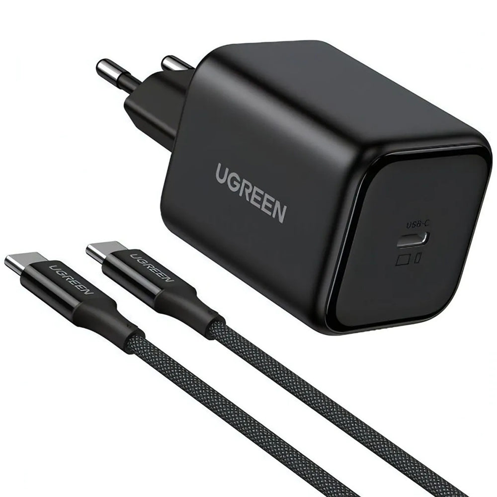 Verkkolaturi USB-C-kaapelilla UGREEN X524 (65054), 45W, 3A, 1 x USB-C, Musta