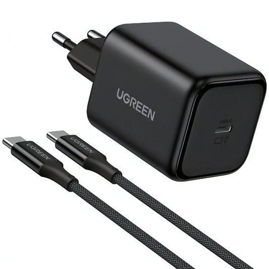 Verkkolaturi USB-C-kaapelilla UGREEN X524 (65054), 45W, 3A, 1 x USB-C, Musta