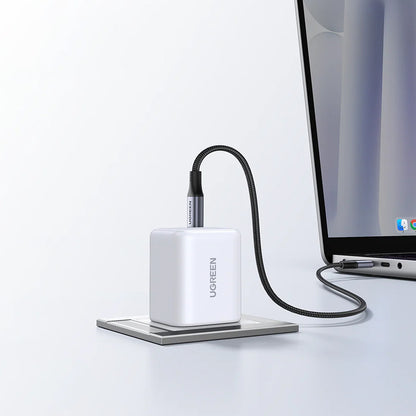 Verkkolaturi USB-C-kaapelilla UGREEN X524 (65054), 45W, 3A, 1 x USB-C, Musta