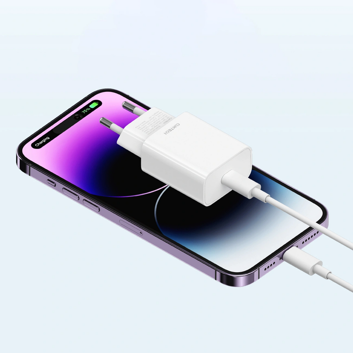 Cuktech HA716C verkkolaturi, 20W, 3A, 1 x USB-C, valkoinen