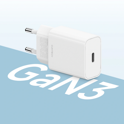 Cuktech HA716C verkkolaturi, 20W, 3A, 1 x USB-C, valkoinen