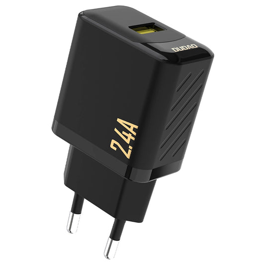 Dudao A23 verkkolaturi, 12W, 2.4A, 1 x USB-A, Musta