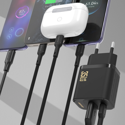 Dudao A27 Max verkkolaturi, 35W, 1 x USB-A - 1 x USB-C, Musta