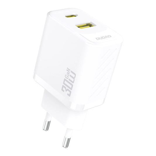 Dudao A27TEU Verkkolaturi, 30W, 3A, 1 x USB-A - 1 x USB-C, Valkoinen