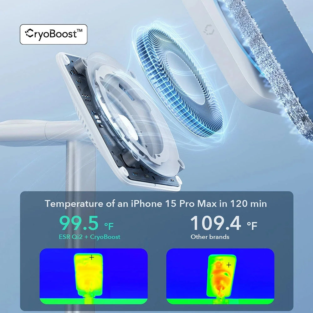 ESR CryoBoost 3in1 langaton laturi, 25W, 1.67A, Musta