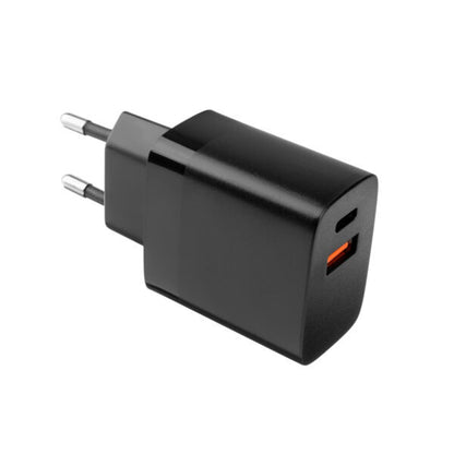 Verkkolaturi Fixed, 17W, 3A, 2 x USB-A, Musta