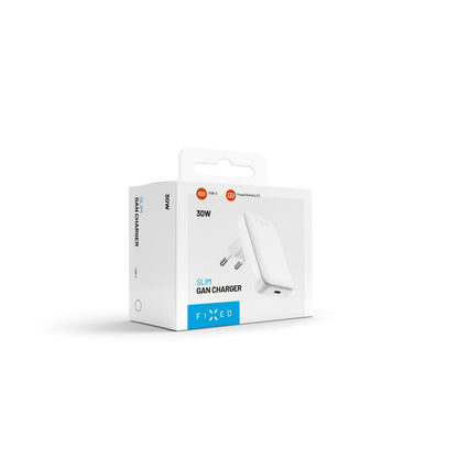 Verkkolaturi Fixed, 30W, 3A, 1 x USB-C, Valkoinen