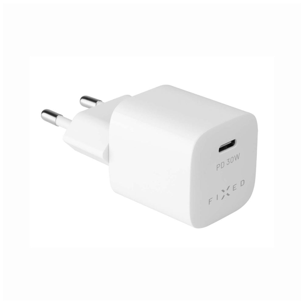 Verkkolaturi Fixed Mini, 30W, 3A, 1 x USB-C, Valkoinen
