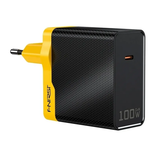 Fnirsi verkkolaturi, 100W, 5A, 1 x USB-C, Musta