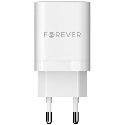 Verkkolaturi Forever TC-05-35CC, 35W, 3A, 2 x USB-C, Valkoinen