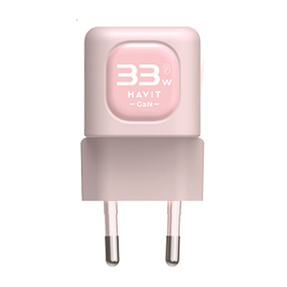Verkkolaturi HAVIT UC230, 33W, 3A, 1 x USB-A - 1 x USB-C, Pinkki