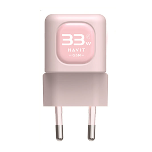 Verkkolaturi HAVIT UC230, 33W, 3A, 1 x USB-A - 1 x USB-C, Pinkki
