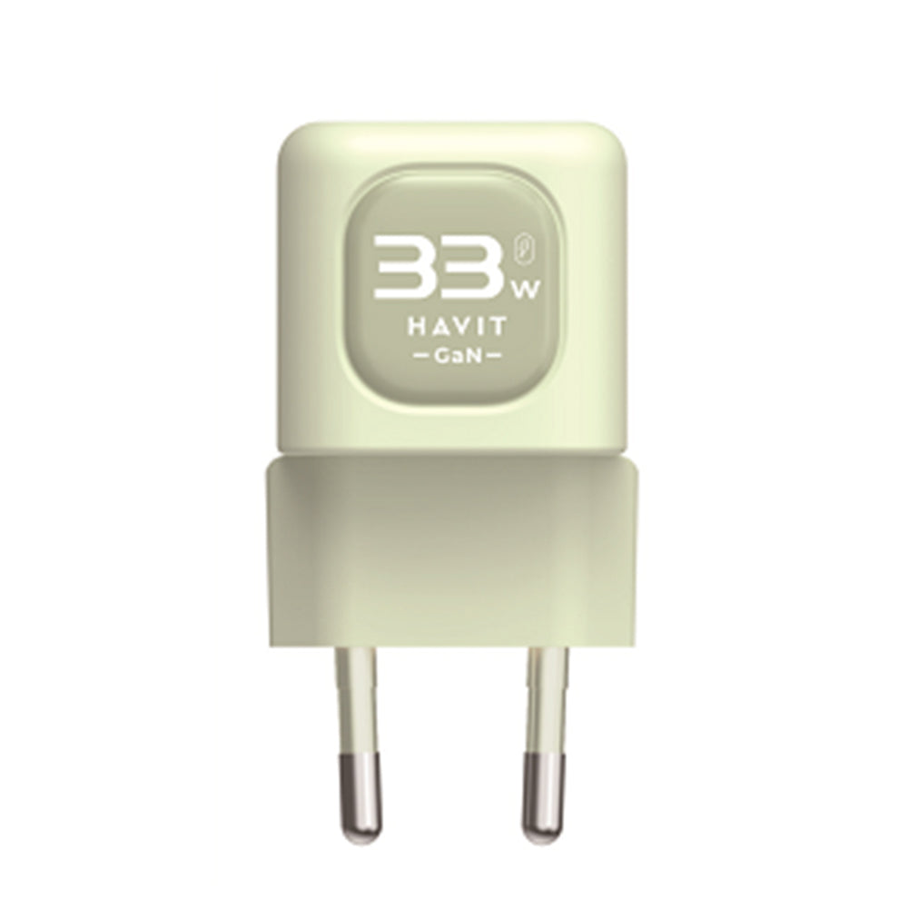 HAVIT UC230 Verkkolaturi, 33W, 3A, 1 x USB-A - 1 x USB-C, Vihreä