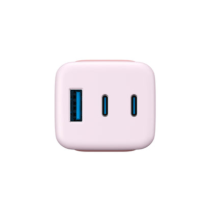 HAVIT UC260 Verkkolaturi, 65W, 3A, 1 x USB-A - 2 x USB-C, Pinkki