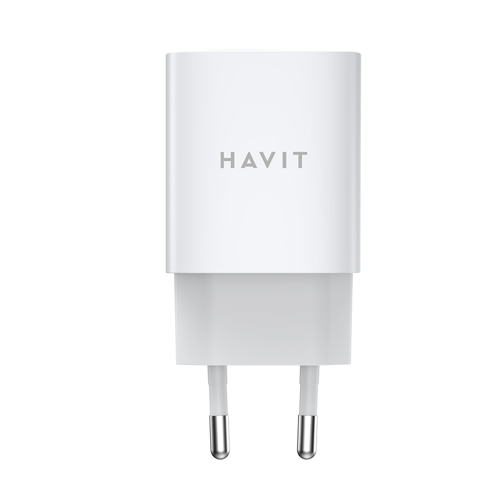 HAVIT UC45W Verkkolaturi, 45W, 3A, 2 x USB-C, Valkoinen