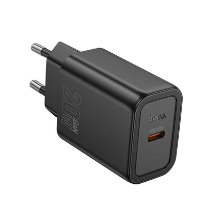 HOCO N60 Verkkolaturi, 20W, 3A, 1 x USB-C, Musta