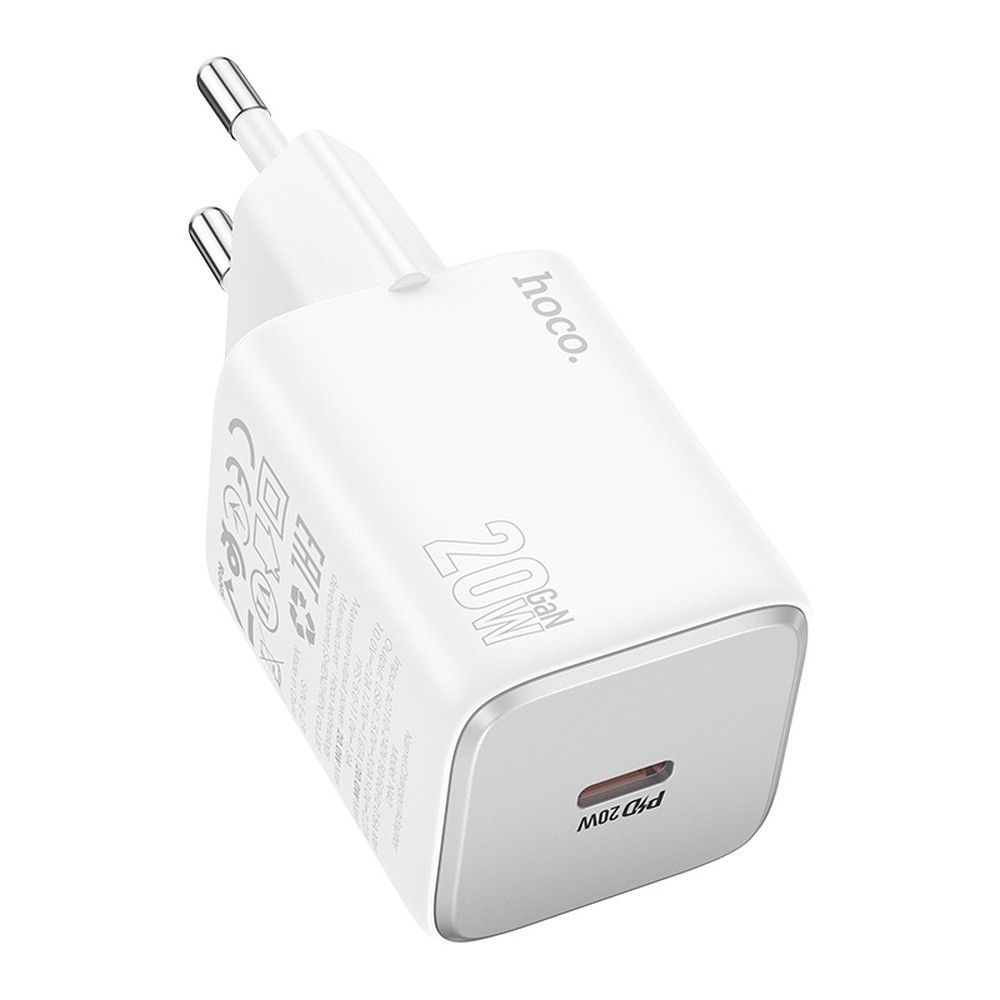 HOCO N40 Verkkolaturi, 20W, 3A, 1 x USB-C, Valkoinen