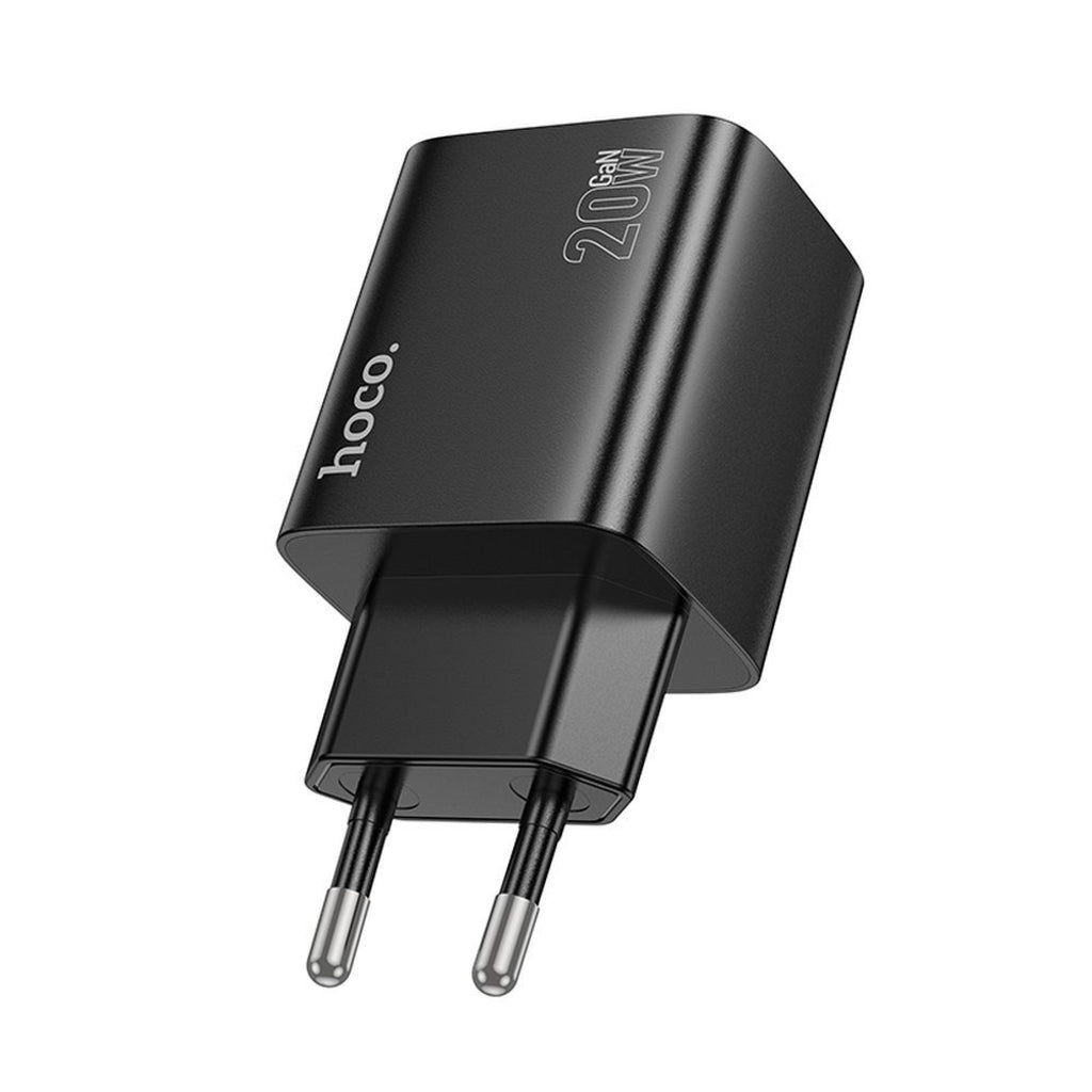 HOCO N55 Verkkolaturi, 20W, 3A, 2 x USB-A - 2 x USB-C, Musta