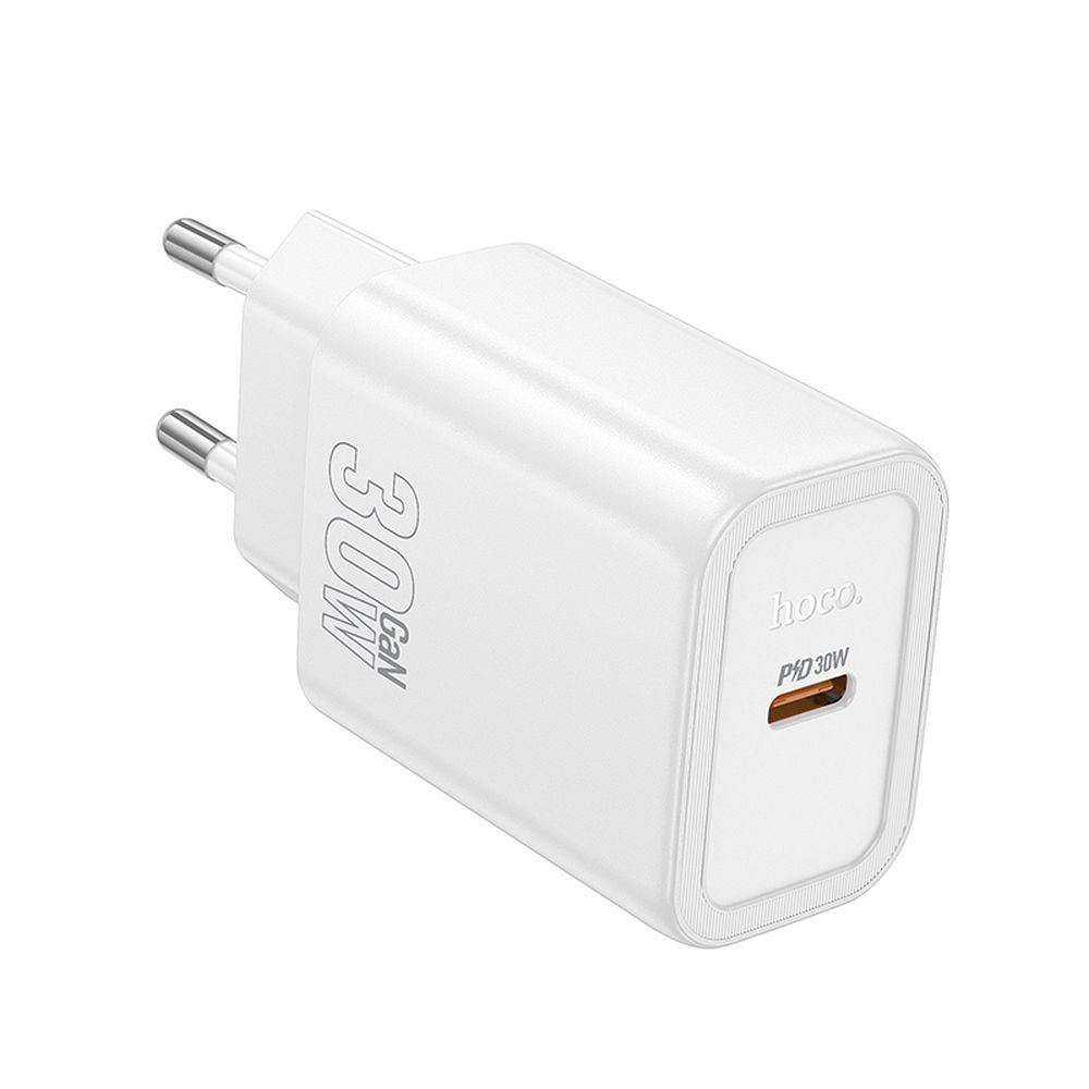 HOCO N62 Verkkolaturi, 30W, 3A, 1 x USB-C, Valkoinen