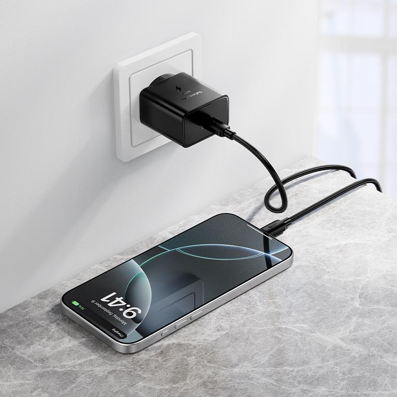 Verkkolaturi HOCO N77, 45W, 3A, 1 x USB-C, Musta