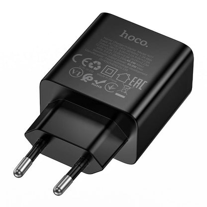 Verkkolaturi HOCO N77, 45W, 3A, 1 x USB-C, Musta