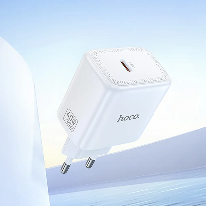 Verkkolaturi HOCO N83, 40W, 3A, 1 x USB-C, Valkoinen