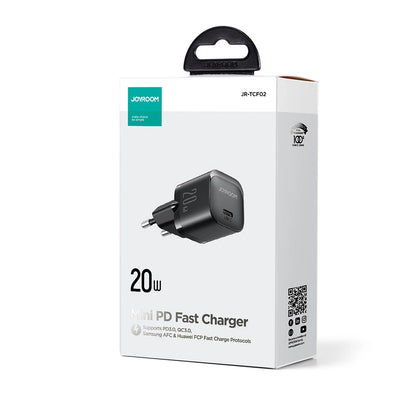 Joyroom JR-TCF02 Verkkolaturi, 20W, 3A, 1 x USB-C, Musta