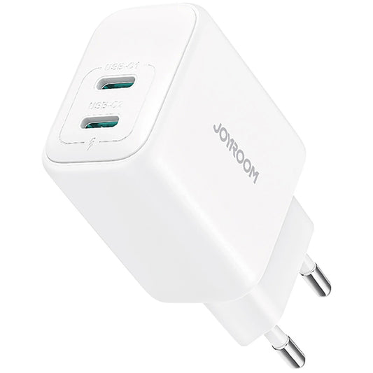 Joyroom JR-TCF12 Verkkolaturi, 20W, 3A, 2 x USB-C, Valkoinen