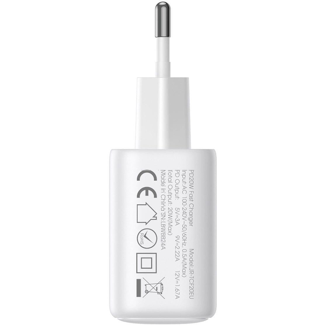 Joyroom JR-TCF12 Verkkolaturi, 20W, 3A, 2 x USB-C, Valkoinen