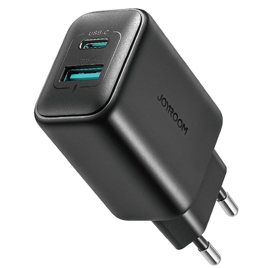 Joyroom JR-TCF13 -verkkolaturi, 25W, 3A, 1 x USB-A - 1 x USB-C, Musta