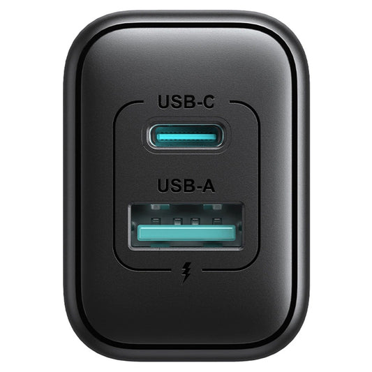 Joyroom JR-TCF13 -verkkolaturi, 25W, 3A, 1 x USB-A - 1 x USB-C, Musta