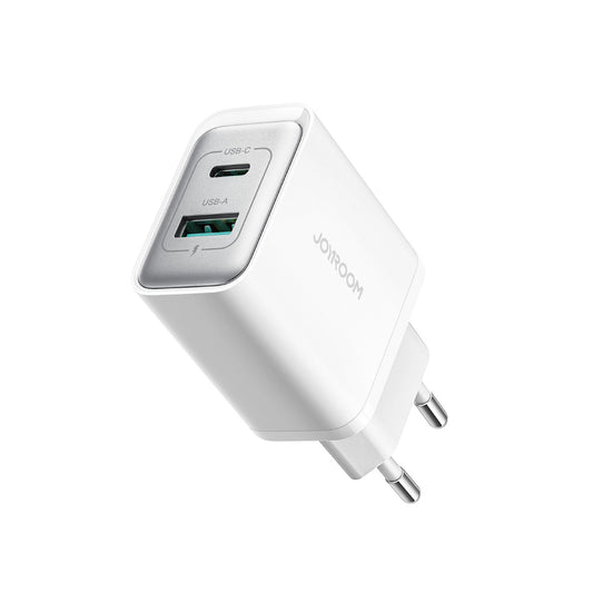 Joyroom JR-TCF15 verkkolaturi, 30W, 5A, 1 x USB-A - 1 x USB-C, Valkoinen
