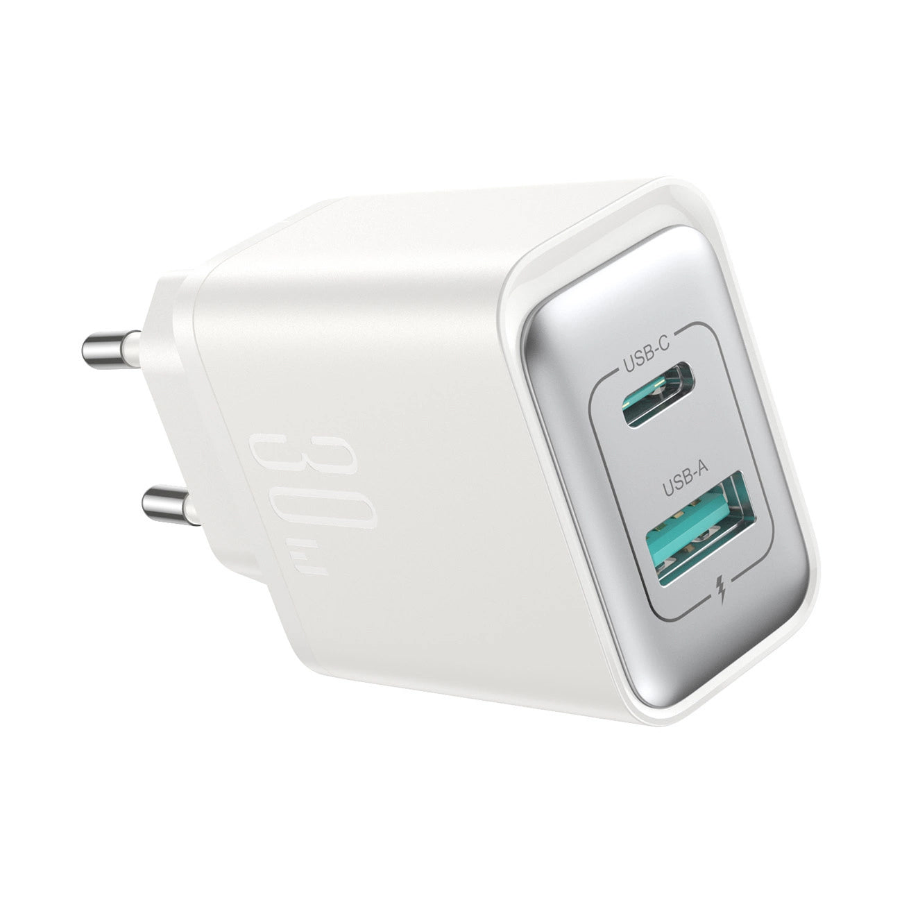 Joyroom JR-TCF15 verkkolaturi, 30W, 5A, 1 x USB-A - 1 x USB-C, Valkoinen
