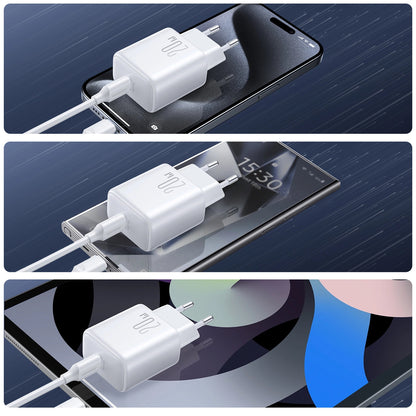 Verkkolaturi Joyroom JR-TCF20, 20W, 3A, 1 x USB-C, Valkoinen