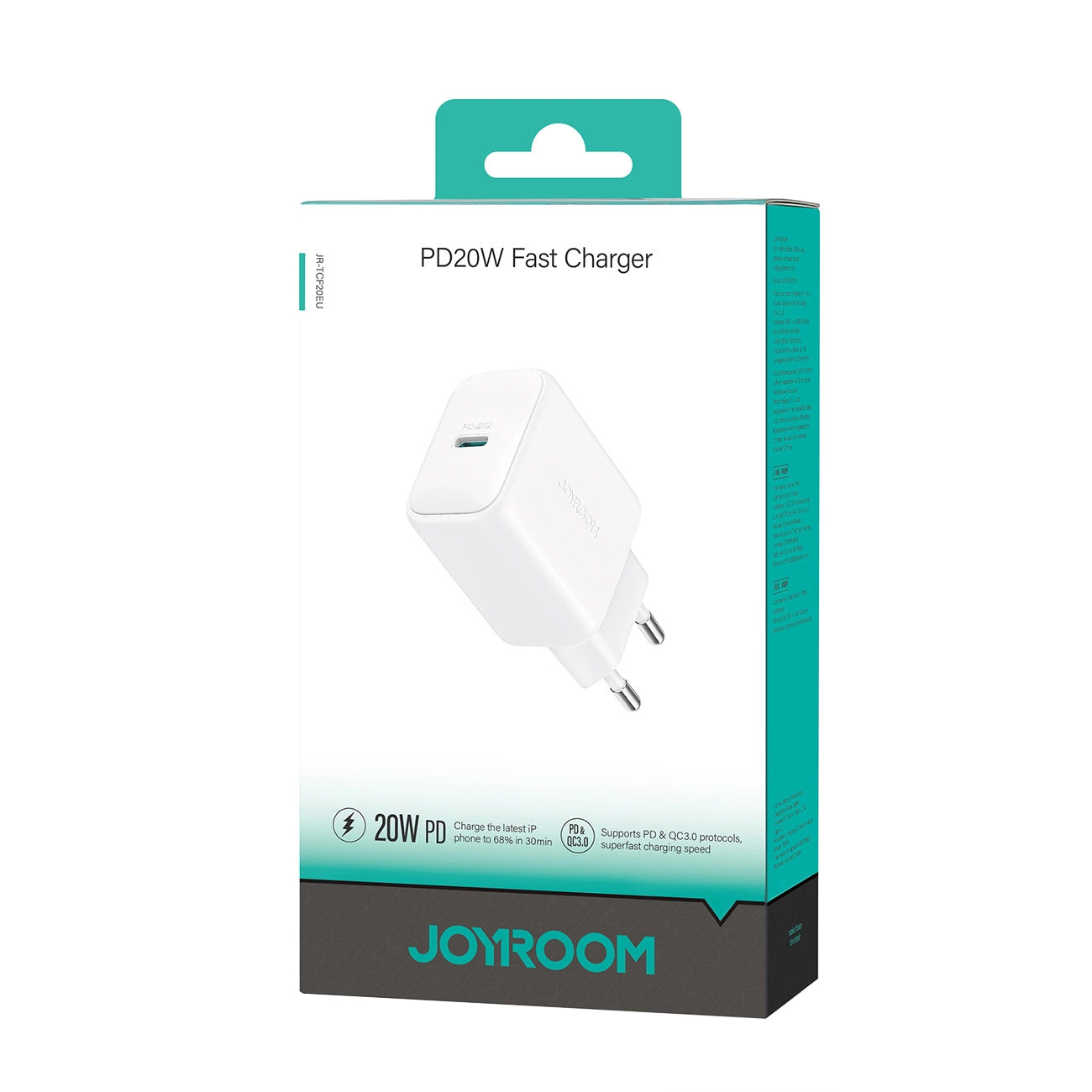Verkkolaturi Joyroom JR-TCF20, 20W, 3A, 1 x USB-C, Valkoinen