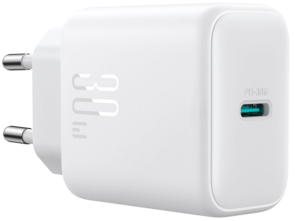 Joyroom JR-TCF24 -verkkolaturi, 30W, 3A, 1 x USB-C, Valkoinen