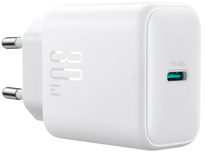 Joyroom JR-TCF24 -verkkolaturi, 30W, 3A, 1 x USB-C, Valkoinen