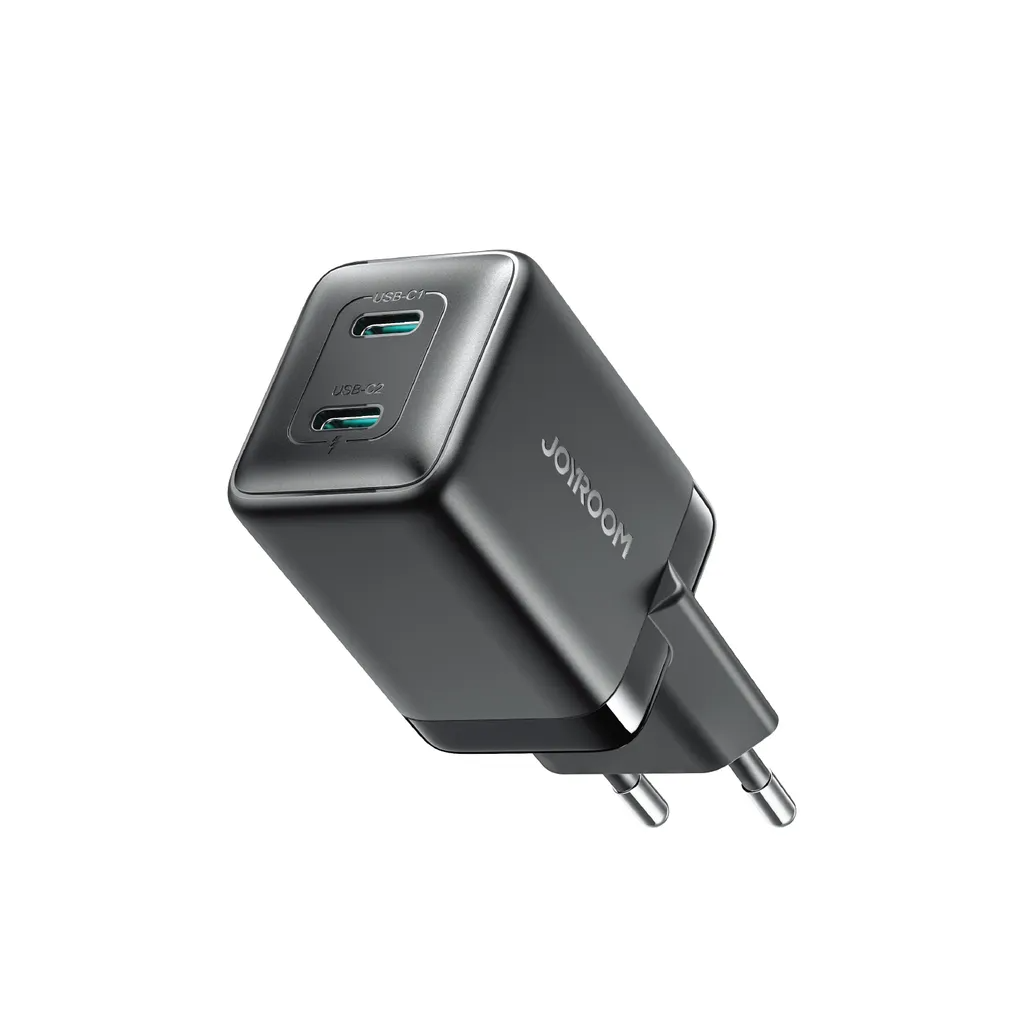 Joyroom JR-TCG17 -verkkolaturi, 45W, 3A, 2 x USB-C, Musta