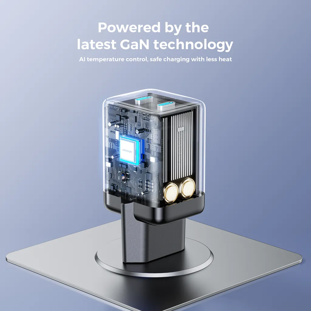 Joyroom JR-TCG17 -verkkolaturi, 45W, 3A, 2 x USB-C, Musta