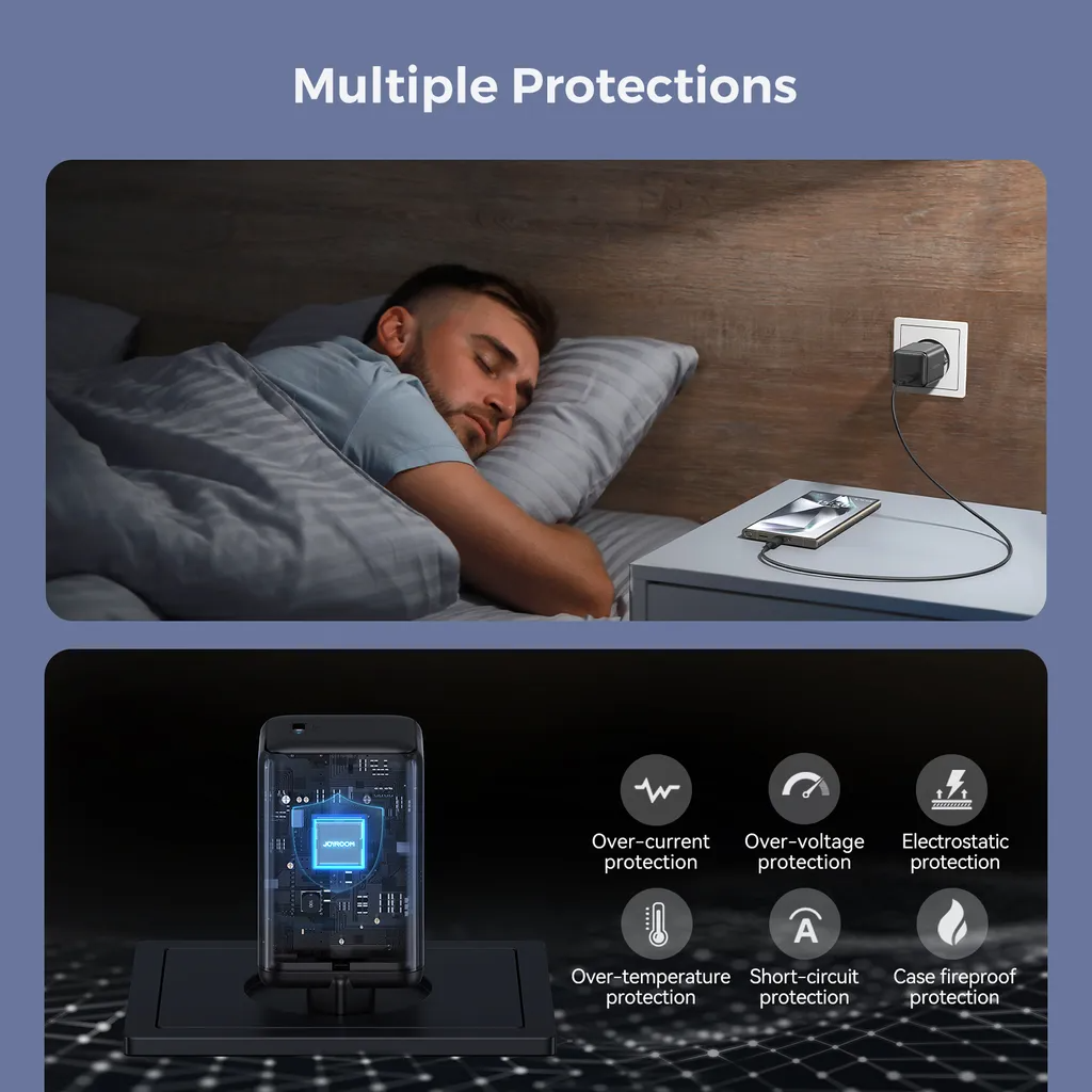 Joyroom JR-TCG18 Network Charger, 65W, 3.25A, 1 x USB-C, Black