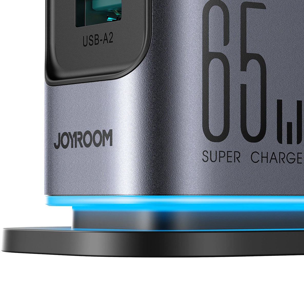 Joyroom JR-TCM02 -latausasema, 65W, 3.25A, 2 x USB-A - 4 x USB-C, Harmaa