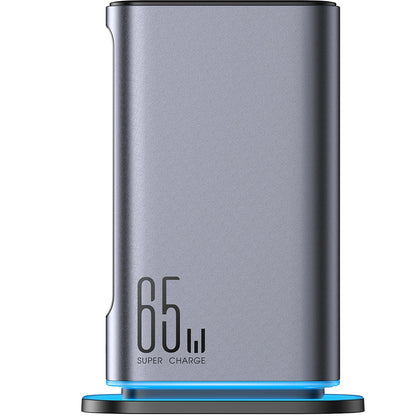 Joyroom JR-TCM02 -latausasema, 65W, 3.25A, 2 x USB-A - 4 x USB-C, Harmaa