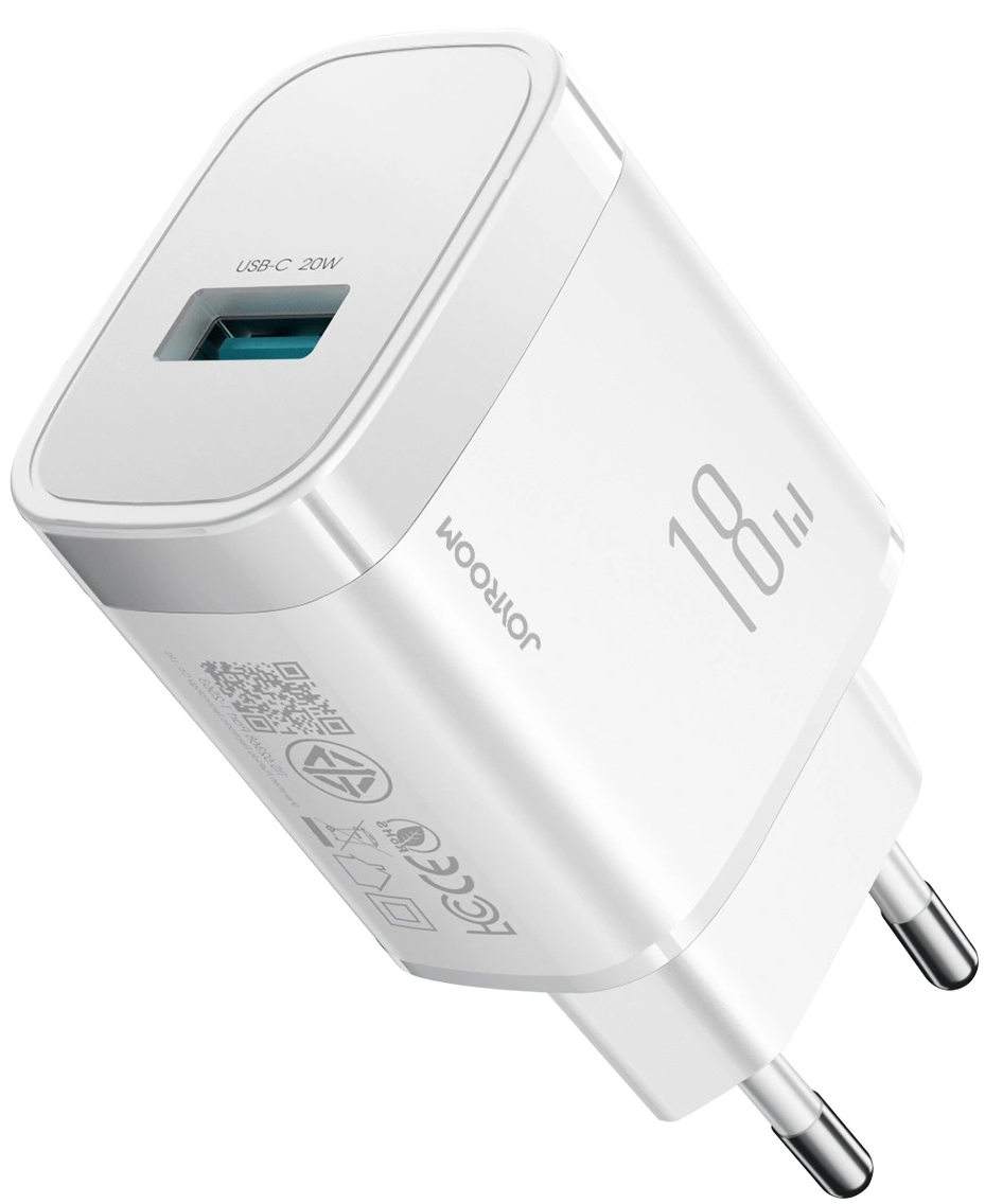 Joyroom JR-TF4 verkkolaturi, 18W, 3A, 1 x USB-A, valkoinen