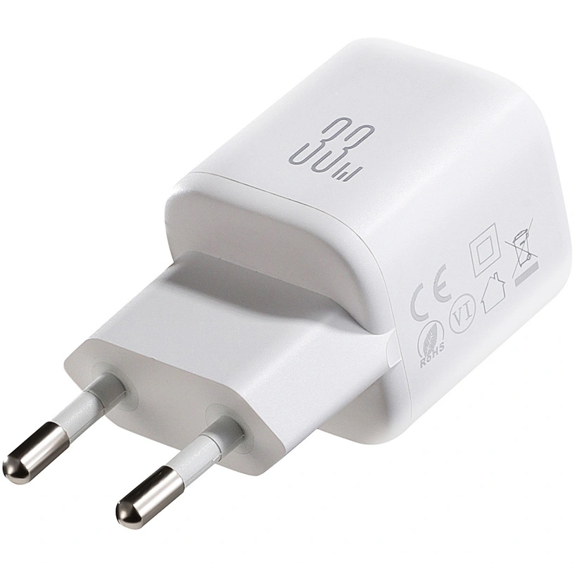Joyroom JR-TG7 -verkkolaturi, 33W, 3A, 1 x USB-A - 1 x USB-C, Valkoinen