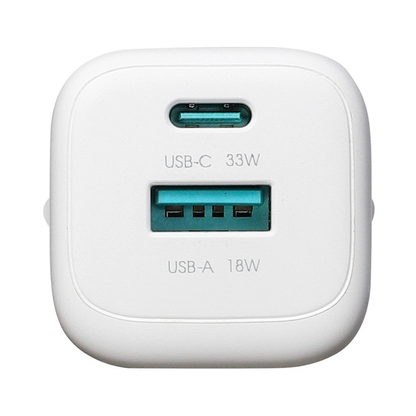 Joyroom JR-TG7 -verkkolaturi, 33W, 3A, 1 x USB-A - 1 x USB-C, Valkoinen