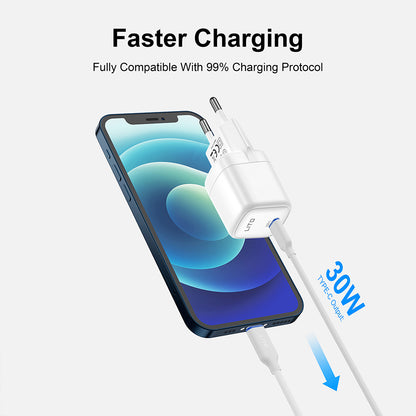 Lito LC11 Verkkolaturi, 30W, 3A, 1 x USB-C, Musta