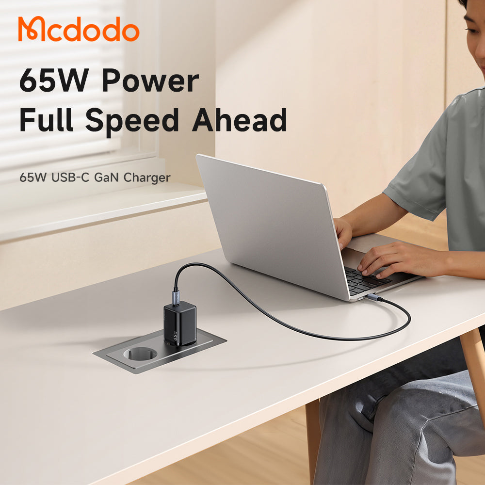 McDodo CH-0850 Ultimate Mini verkkolaturi, 65W, 3,25A, 1 x USB-C, musta