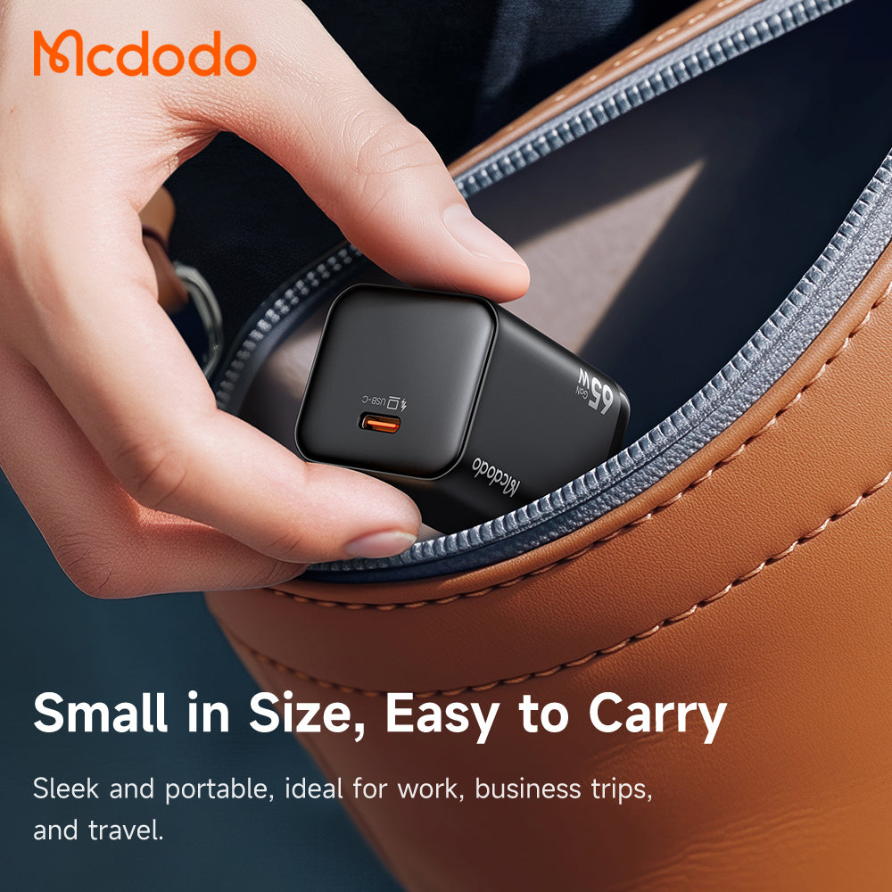 McDodo CH-0850 Ultimate Mini verkkolaturi, 65W, 3,25A, 1 x USB-C, musta
