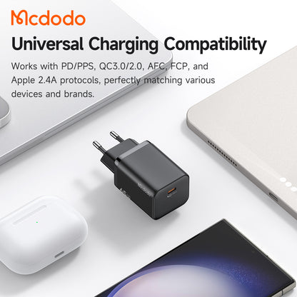 McDodo CH-0850 Ultimate Mini verkkolaturi, 65W, 3,25A, 1 x USB-C, musta
