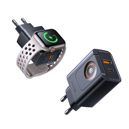 McDodo CH-3700 Companion -verkkolaturi, 30W, 3A, 1 x USB-A - 1 x USB-C, Musta